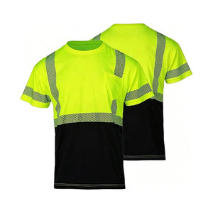 Camiseta de Trabajo de Alta Visibilidad Clase 3, Negra, Reflectante, para Hombre - Product Image 6