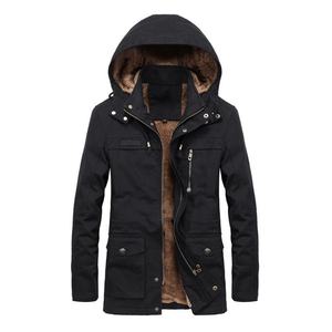 Men's Winter Faux <b>Fur</b> Lined Parka <b>Hooded</b> Windproof <b>Jacket</b> - Product Image 1