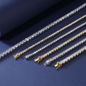 Chaîne Tennis de Luxe, Collier Plaqué Iced Out, Bijou Hip Hop pour Hommes et Femmes, Cadeau d'Anniversaire - Product Image 1