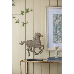 Grande Scultura Decorativa Cavallo in Movimento Defiance 48x7.6x49.5 cm - Product Image 1