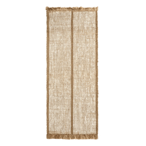 Tapis en jute 100% rayé bleu, tissé à la main, tissage plat, fibre naturelle, tapis d'intérieur sur mesure - Product Image 3