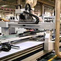 Mesin Pemotong Empat Sisi CNC Router Otomatis untuk Produksi Pintu dan Panel Kayu Solid