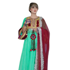 2026 Unique Styles Solid Color Afghani Tribal Dress Ethnic Clothing Tribal Afghan Dress Women Wholesale Price Afghan Kuchi Dress - Product Image 3
