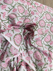 Decorative Cotton Fabric for <b>Cushion</b> <b>Covers</b> with Multicolor Indian Hand Block Prints for Sewing Home Furnishing & Craft Project - Product Image 6