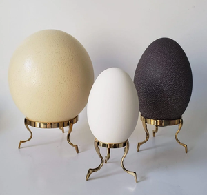 Support à œufs en laiton moderne, très vendu, 3 pièces, support à œufs de haute qualité, écologique, blanc, pour la cuisine royale - Product Image 1