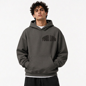 Sudadera con Capucha Gruesa y Pesada Personalizada para Hombre, de Algodón, Estilo Urbano, Informal, Fabricante de Ropa - Product Image 2