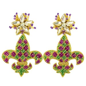 Boucles d'oreilles pendantes géométriques à perles pour femmes, style bohème, en alliage plaqué or, bijoux de fête tendance - Product Image 5