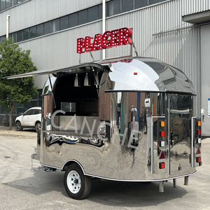 รถขายอาหารรถตู้ขายกาแฟรถลากอาหารข้างถนนรถเข็นขายอาหารย้อนยุคสำหรับขายในอเมริกา - Product Image 6