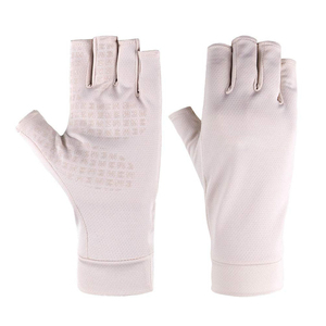 Custom High Quality Wholesale Price Half Finger Nylon Fishing <b>Gloves</b> with Hook & Loop Closure Sublimation Printing for <b>Men</b> Women - Product Image 4