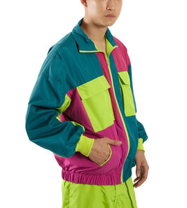 Chaqueta Cortavientos Ligera con Bloques de Color, Nueva, a la Moda, con Logotipo Personalizado, Servicio OEM, Venta al Por Mayor, 100% Poliéster, para Hombre - Product Image 3