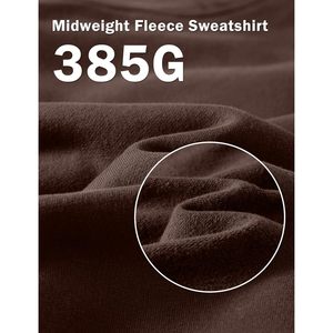 Sudadera con capucha de entrenamiento atlético holgada informal para hombre 2025, sudadera de lana marrón de talla XL con bolsillo de canguro serigrafiado - Product Image 5