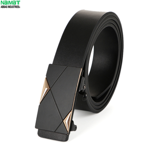 Cinturón Automático con Hebilla Rectangular Negra Sólida, Cinturón Casual para Hombre, Moldeado en una Sola Pieza, Estilo Duradero - Product Image 3