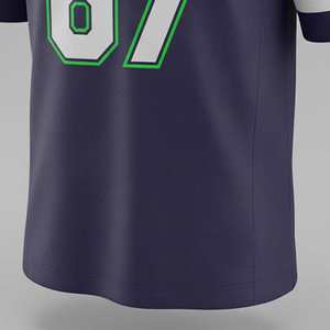 Camiseta de Fútbol Americano de Tela Suave y Transpirable, Manga Corta, Personalizable, Servicio OEM/ODM, Ropa Deportiva de Alto Rendimiento - Product Image 5