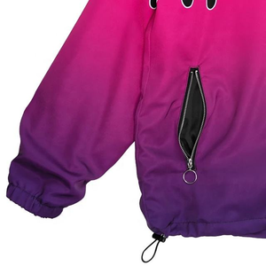 Chaqueta Cortavientos con Capucha y Diseño de Llamas, Chaqueta Impermeable de Poliéster y Algodón para Hombre, Venta al Por Mayor - Product Image 3