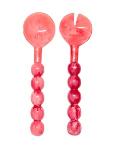 Handmade Resin <b>Salad</b> <b>Servers</b> with Marble and Aqua Swirl Pattern Elegant <b>Salad</b> Spoon Dishwasher Microwave & Oven Safe - Product Image 5