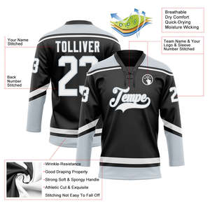 Maillot de hockey personnalisé pour équipe, 100 % polyester, décontracté, à manches longues, pull sportif avec design personnalisé pour tenue d'équipe - Product Image 4