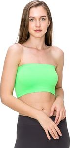 Haut court sans bretelles pour femme, couleur unie, tricoté en polyester, respirant, sportif, pour le printemps et l'été - Product Image 3