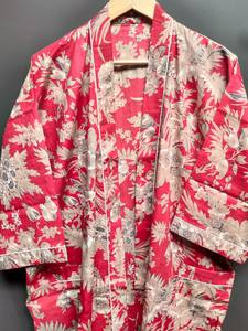 Bata Kimono de Algodón Suave y Transpirable con Estampado Digital de Dibujos Animados para Mujer, Camisón de Verano Hecho a Mano con Cuello en V y Elástico, de Naaz Textile - Product Image 5