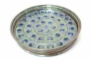 Plateau de communion en acier inoxydable DELUXE de qualité supérieure, fabriqué par Jayco, avec 40 coupelles, finition miroir, design unique - Product Image 2