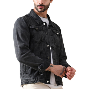 OEM <b>Mens</b> Denim Jean <b>Jacket</b> Casual Outwear Fall <b>Jacket</b> Denim Button up Coat Oversize Denim <b>Jacket</b> for <b>Men</b> acidwash fashion casual - Product Image 1