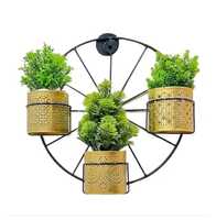 Panier suspendu en bois écologique avec crochets, support de pot de fleurs pour balcon, support de plante rond en bois