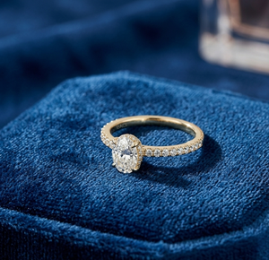 Anillo de Diamante de Lujo Cultivado en Laboratorio, Chapado en Oro de 18K y Rodio, Engaste de Bisel Oeste-Oriente, Corte Brillante Redondo, Anillos de Compromiso para Mujer, Joyería - Product Image 1