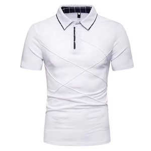 Camisa de Golf Casual de Manga Corta para Hombre, Personalizada al por Mayor, 100% Algodón, Tejido de Punto de 180g, Antiarrugas, con Bolsillo, Estampado Digital - Product Image 2