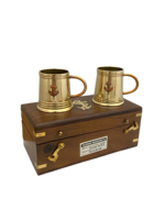 Ensemble de 2 verres à shot en laiton de qualité supérieure, design luxueux, mini, durable, écologique, pour bar à domicile, restaurant, fête, mariage, cadeau