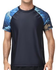 Camiseta de Natación Personalizada para Hombre, Color Sólido, 100% Algodón, Talla Grande, Logotipo Frontal, Transpirable y Ecológica - Product Image 1