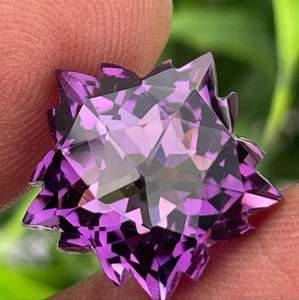 พลอยแอมเมทิสต์ธรรมชาติรูปดาวเกล็ดหิมะ สำหรับทำเครื่องประดับ แหล่งกำเนิด RW - Product Image 2