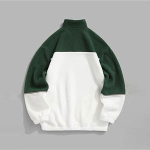 Veste de style universitaire en coton lourd avec fermeture éclair, broderie personnalisée du logo, streetwear, style varsity pour hommes - Product Image 3