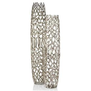 Vase de table en fer de luxe au design côtier moderne pour la décoration intérieure et événementielle, mariages et Pâques - Product Image 5