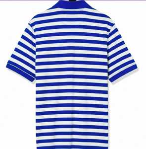 เสื้อเชิ้ตผ้าแคนวาสสีน้ำเงินขาวสไตล์วินเทจสำหรับผู้ชาย พิมพ์ลายโลโก้ด้านหน้า แขนสั้น เนื้อผ้าผสมฝ้าย ระบายอากาศได้ดี สัมผัสนุ่ม แฟชั่น - Product Image 2