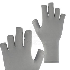 Lightweight Non Slip Fishing Gloves With Adjustable Wrist <b>Strap</b> Soft Fabric Palm And Flexible <b>Finger</b> Fit - Product Image 4