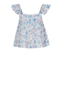 Blusa de Verano Informal de Diseño Único Personalizada para Mujer, Blusa sin Mangas de Algodón 100% Tejido Floral, Tela Suave, Cintura Elástica, Corte en A - Product Image 3
