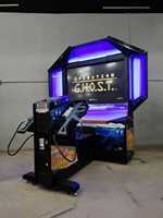 Mesin Game Arcade Resmi Coin Operation GHOST Deluxe 2PL, Mesin Tembak-tembakan Ganda untuk Dua Pemain, Simulator Senjata Taktis