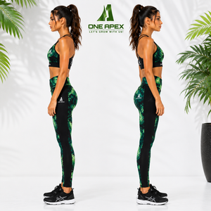 Conjunto Deportivo para Mujer con Estampado Tropical, Bra Deportivo y Leggings de Cintura Alta para Yoga, Gimnasio, Fitness y Entrenamiento - Product Image 2