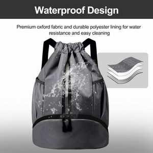 Sac de sport en toile personnalisé avec sangle réglable, sac de voyage sportif, vente en gros - Product Image 3