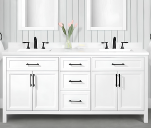 Wholesale PVC Melamine Bathroom Vanities with Painting Shaker Doors Contemporary Bathroom Vanity <b>Cabinet</b> - Product Image 3