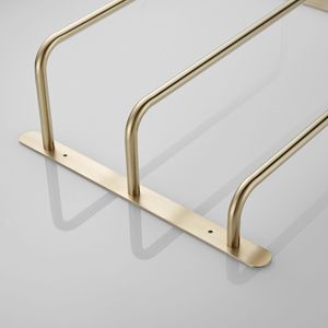 Set di Accessori per Bagno a Tre Livelli di Lusso, Portasciugamani in Acciaio Inox 304 Spazzolato Oro, 17,72 Pollici, KJWY00 - Product Image 4