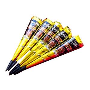 Cône de henné foncé riche pour l'art corporel |   Formule aromatique à base de plantes |   Application fluide |   Teinture de couleur intense |   Henné biodégradable - Product Image 5