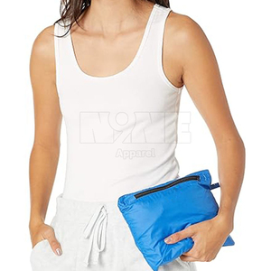 ผู้ผลิตเสื้อแจ็คเก็ตกันลมแบบ OEM สีสันตัดกัน เสื้อแจ็คเก็ตกันลมสำหรับผู้หญิง น้ำหนักเบา สำหรับเล่นกีฬา กันน้ำ มีฮู้ด - Product Image 4