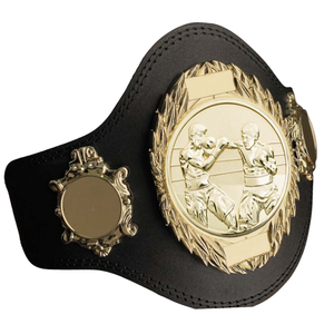 Ceinture de champion de boxe en or, cuir de haute qualité avec détails dorés, souvenir de champion de boxe - Product Image 4