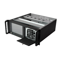MT-4U-K445C-19 4U 19 Inch Industrial Rackmount Chassis dengan Panel Depan untuk Layar, untuk Server & Sistem Otomasi