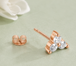 <b>Silver</b> Plated 925 Sterling <b>Silver</b> <b>Stud</b> <b>Earrings</b> Fashion Trendy Elegant Flower Design Jewelry Handmade Bulk Product Women's - Product Image 2