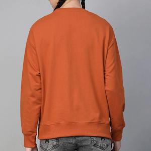 Men's Soft Cotton Fleece Sweatshirt Simple <b>Plain</b> Long Sleeve Crewneck Pullover Casual Winter <b>Jumper</b> Custom Made Private Label - Product Image 2
