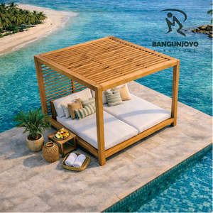 Lit de soleil et gazebo imperméables et durables pour une utilisation en extérieur dans les hôtels et les villas - Product Image 4