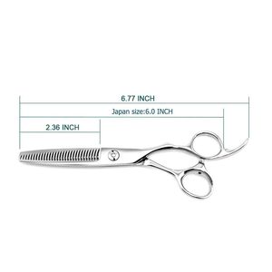 Professional Offset <b>Handle</b> Hair Thinning Scissors Stainless Steel Barber <b>Shears</b> Texturizing Scissors - Product Image 4