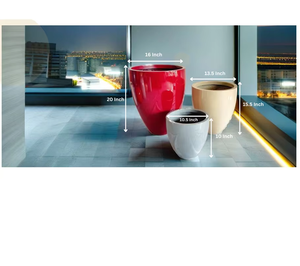 APPOH, maceta rústica personalizada de FRP, maceta brillante ecológica para decoración del hogar, oficina, vivero al aire libre, flores artificiales - Product Image 5