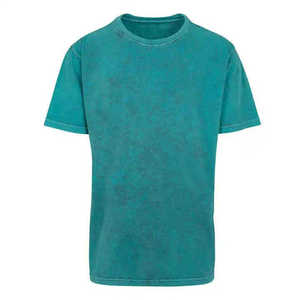 เสื้อยืดคอตตอนวินเทจผู้ชายทรงคลาสสิค ล้างสีแบบแอซิดวอช คุณภาพสูง คอกลม เนื้อผ้าหนาแต่เบา ระบายอากาศได้ดี สไตล์สตรีทแวร์ ขายส่ง - Product Image 1